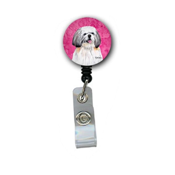 Carolines Treasures Shih Tzu Retractable Badge Reel Or Id Holder With Clip SC9128PK-BR